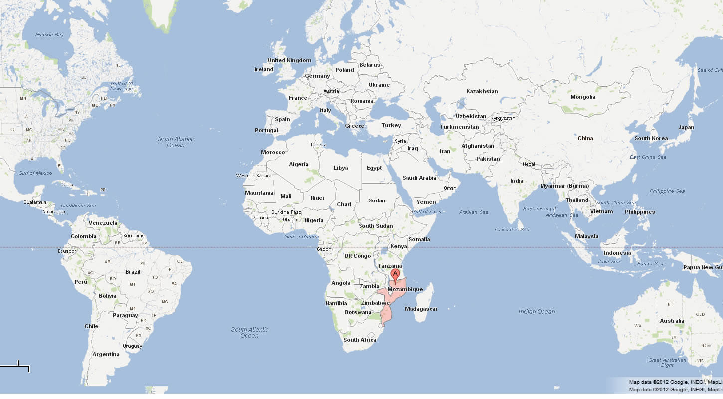 karte von mosambik welt